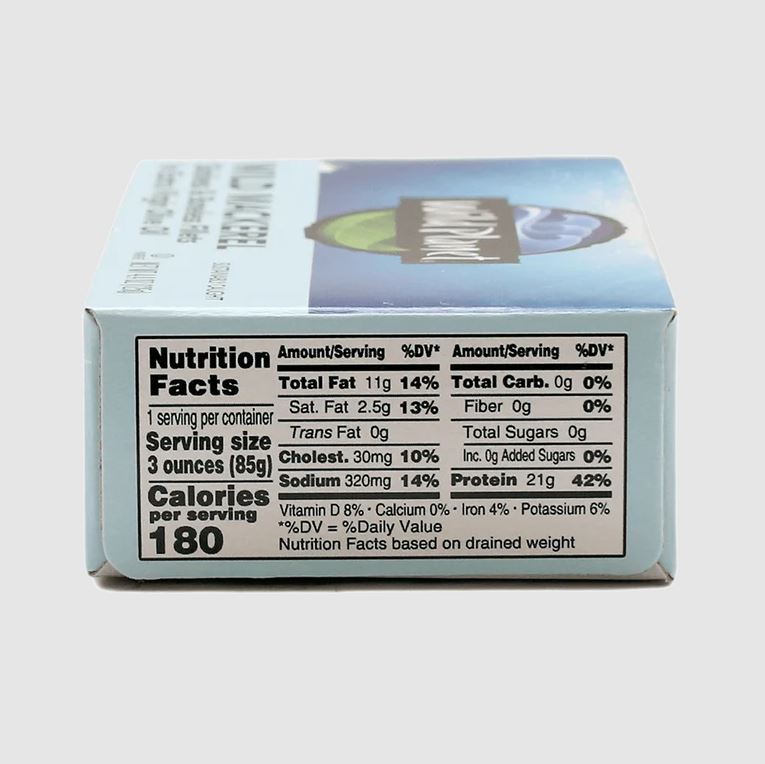 Wild Planet Mackerel Fillets in Extra Virgin Olive Oil 4.4oz