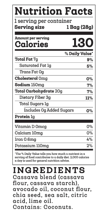  Siete Lime Tortilla Chips 1oz                                 