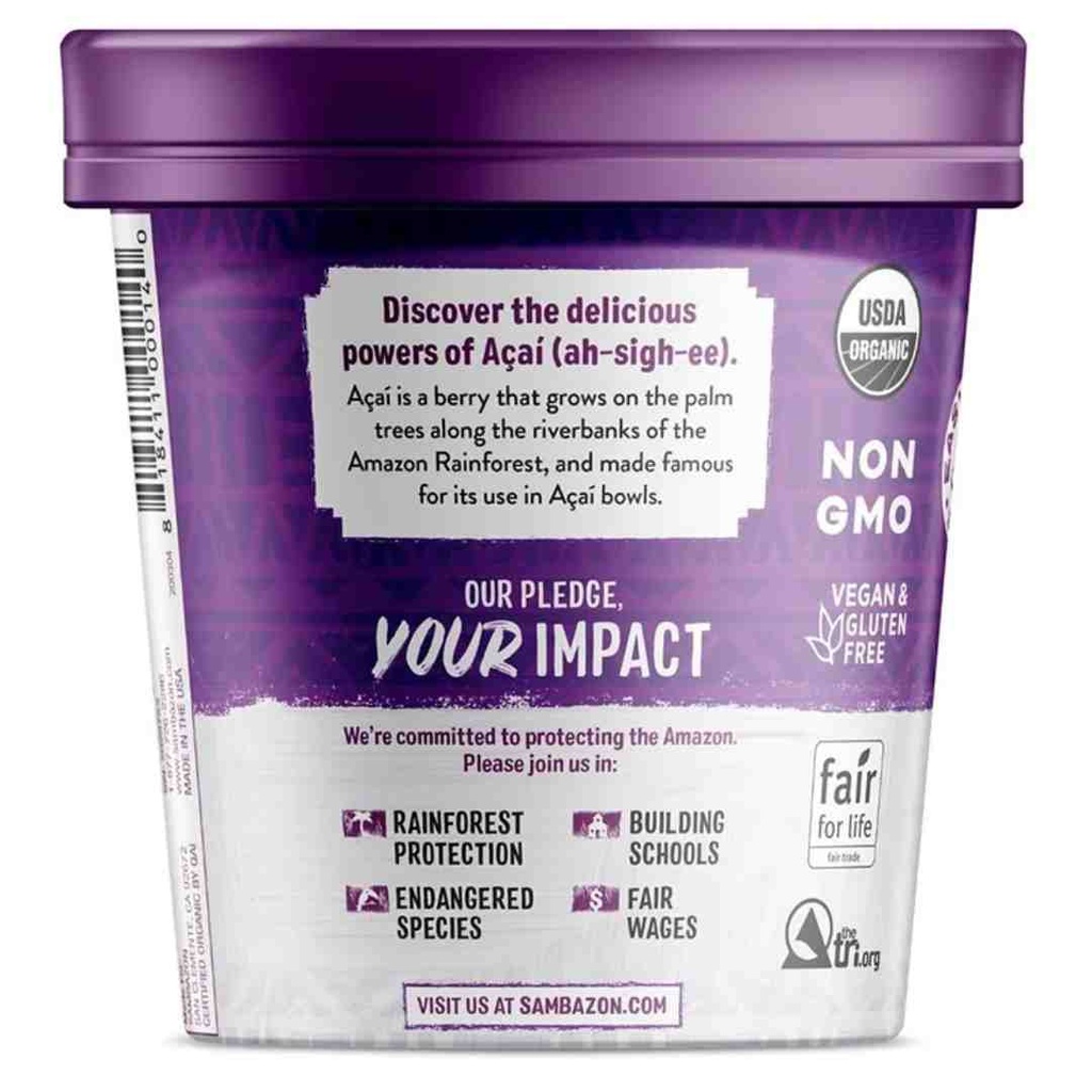 Sambazon Organic Acai Berry Sorbet 16oz