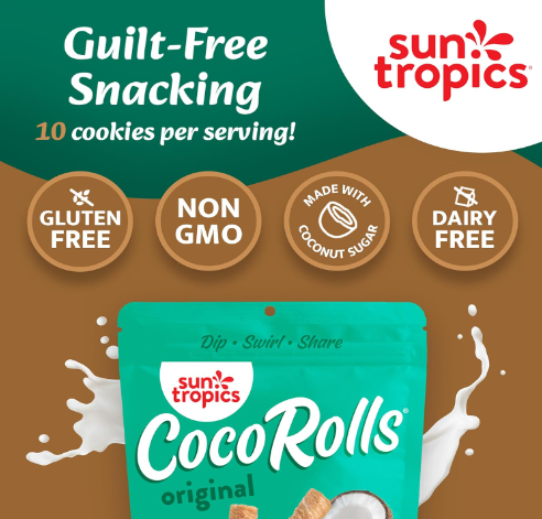 Sun Tropics Coco Rolls Original Rolled Coconut Wafer 4oz