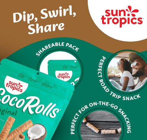 Sun Tropics Coco Rolls Original Rolled Coconut Wafer 4oz