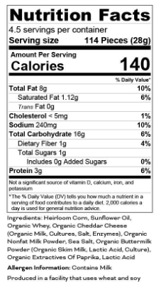 Pipcorn Real Cheddar Cheese Balls 4.5oz