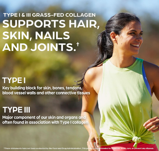 Orgain Organic Unflavoured Grass Fed Collagen Peptides Powder 16oz.