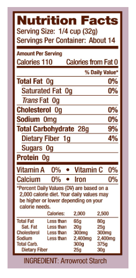 Bob's Red Mill Arrowroot Starch 16oz.