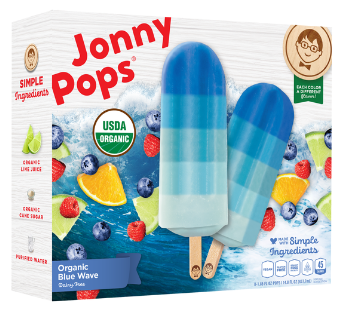 Jonny Pops Organic Blue Wave Ice Pops 14.8oz.