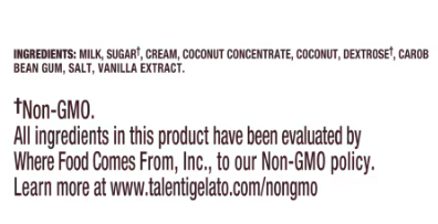 Talenti Gelato Caribbean Coconut 16oz.