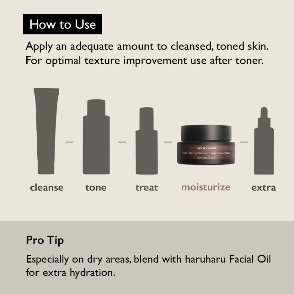 Haruharu Wonder Black Rice 10 Hyaluronic Cream Unscented 50ml