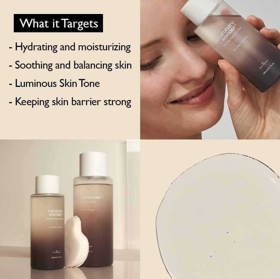 Haruharu Wonder Black Rice Hyaluronic Toner Fragrance Free 150ml