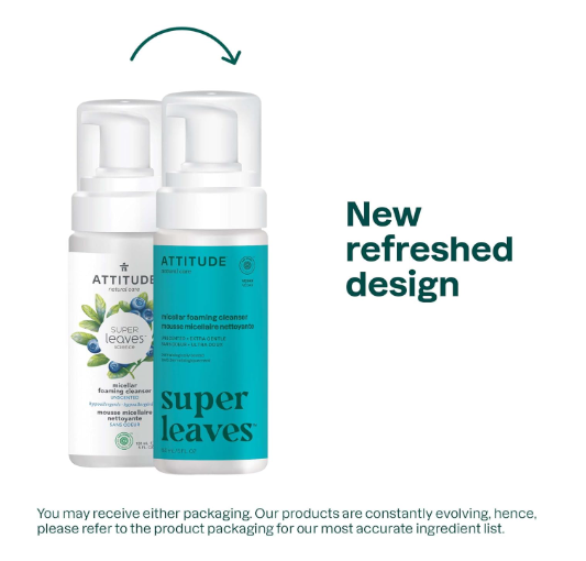 Attitude Super Leaves Micellar Foaming Cleanser Unscented 5 fl. oz.