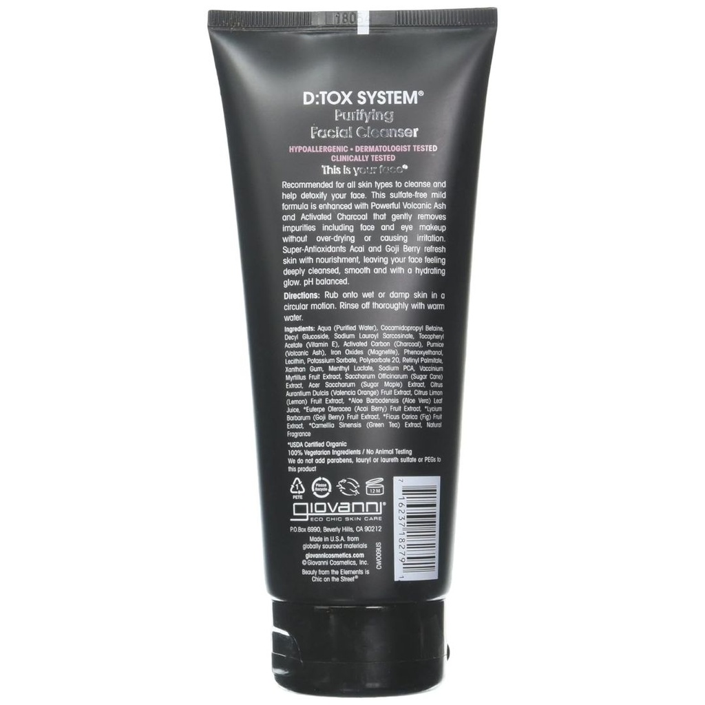 Giovanni D:Tox System Purifying Facial Cleanser 7oz