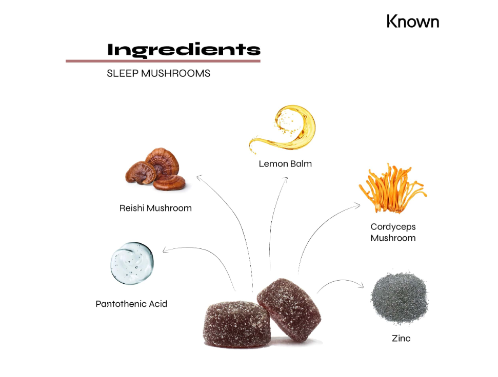 Known Sleep Mushrooms Vegan Gummies 60CT