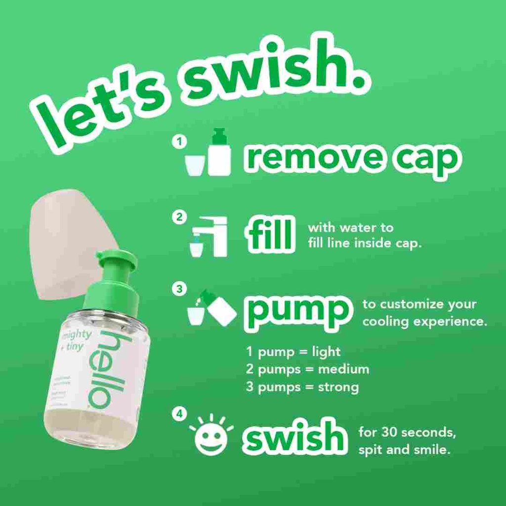 Hello Mouthwash Concentrate Fresh Mint 3.25oz