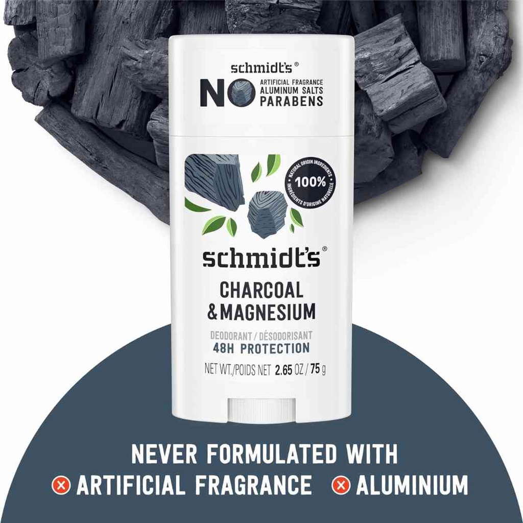 Schmidt's Charcoal & Magnesium Aluminum Free Natural Deodorant 2.65oz