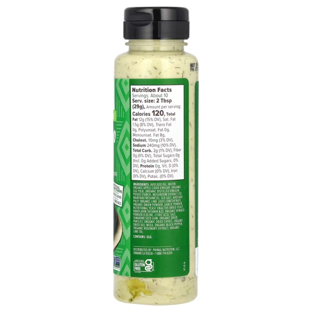 Primal Kitchen Dipping Sauce Avocado Lime 10oz