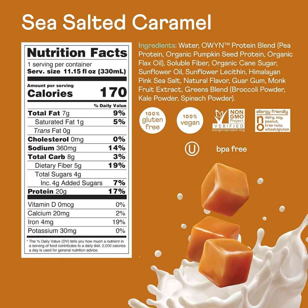 Owyn Plant Based Sea Salted Caramel Protein Shake 11.15oz