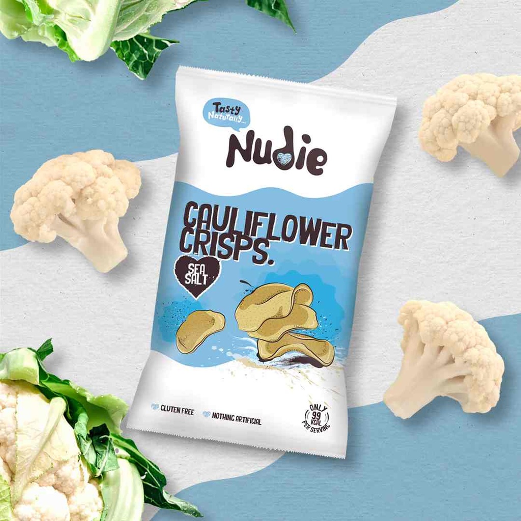 Nudie Cauliflower Crisps Sea Salt 20g