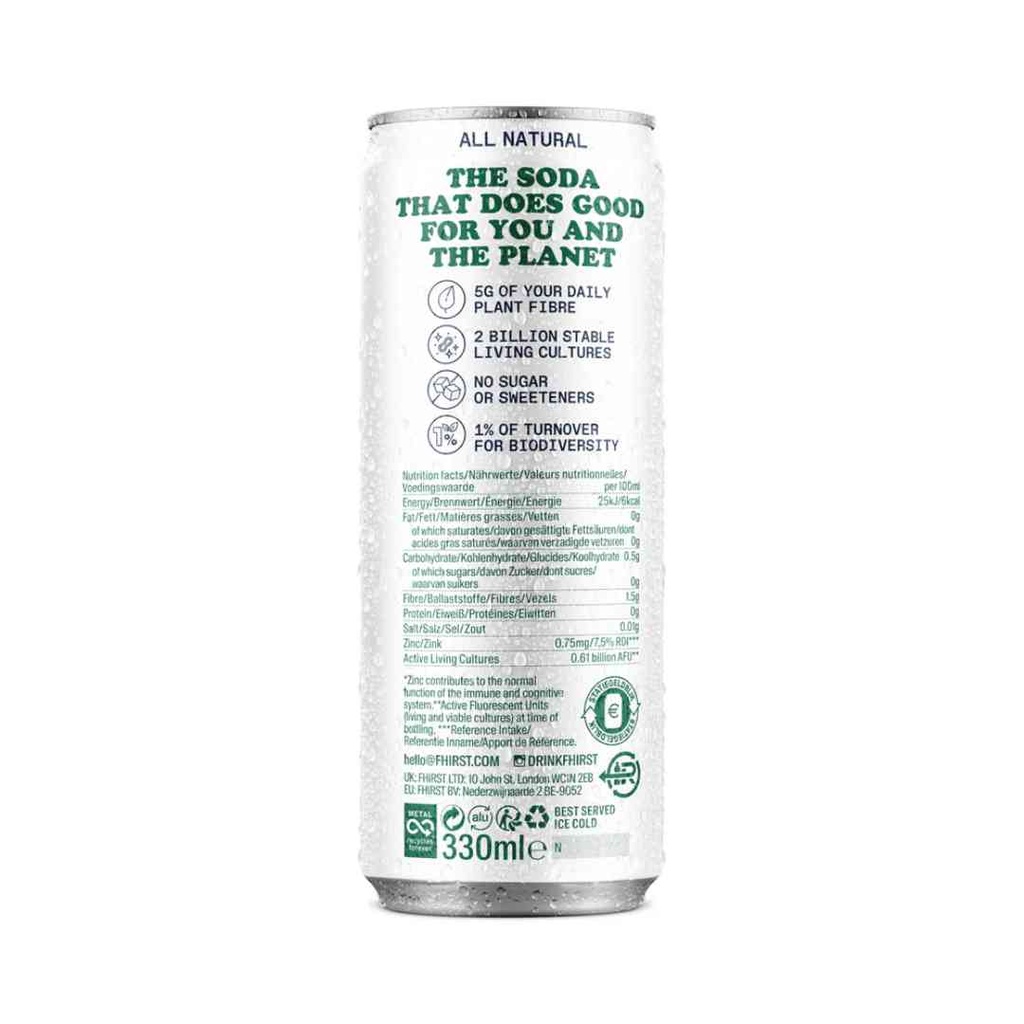 Fhirst Living Soda Lemon Lime 330ml