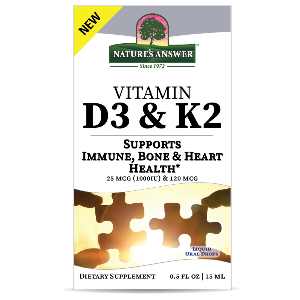 Nature's Answer Vitamin D3 & K2 Drops 0.5oz