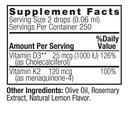 Nature's Answer Vitamin D3 & K2 Drops 0.5oz