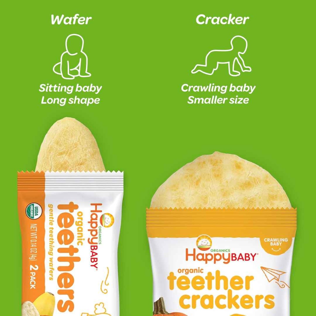 Happy Baby Organic Teether Crackers Sweet Potato And Banana 1.7oz