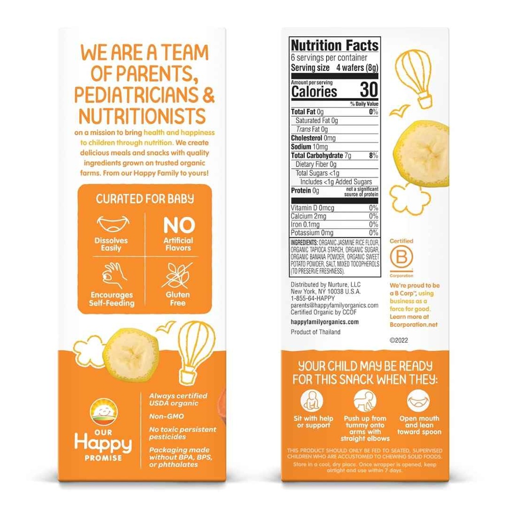 Happy Baby Organic Teether Crackers Sweet Potato And Banana 1.7oz