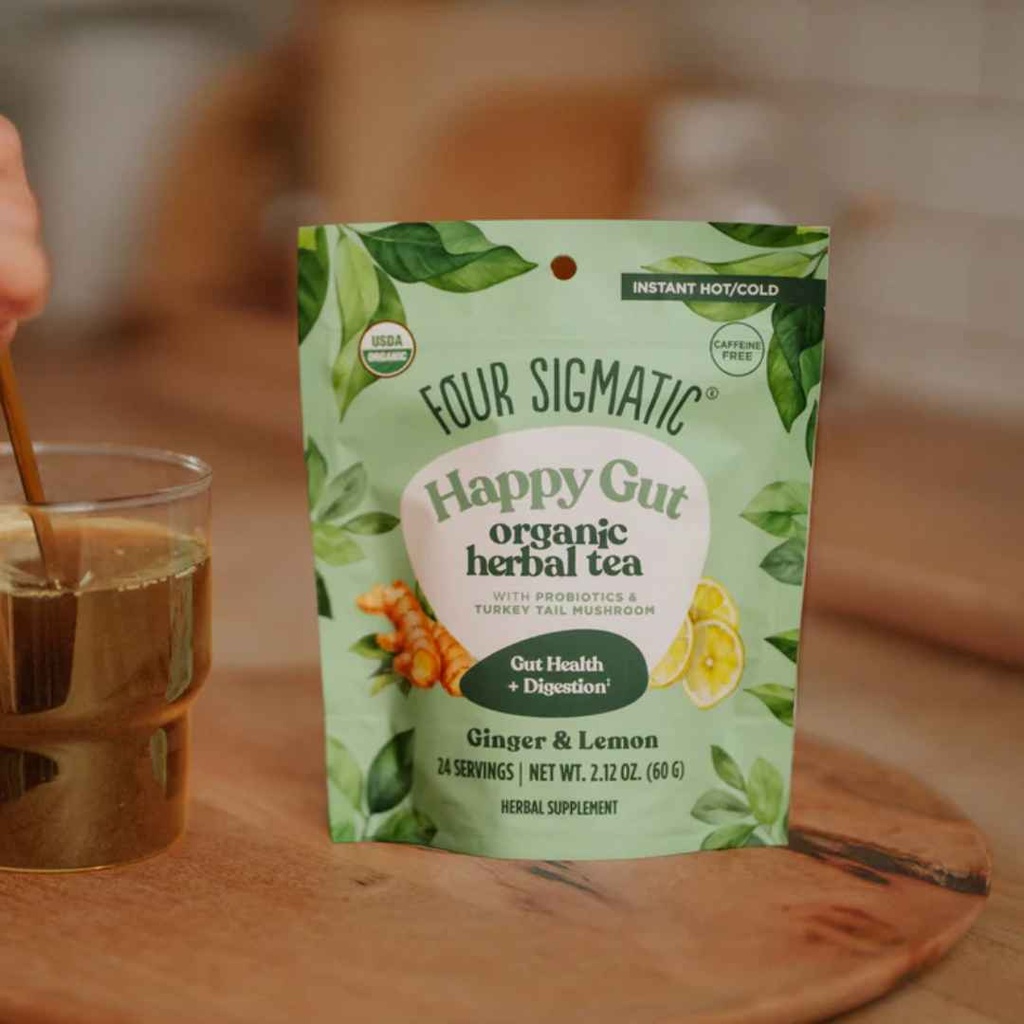 Four Sigmatic Happy Gut Ginger & Lemon Herbal Tea 2.12oz
