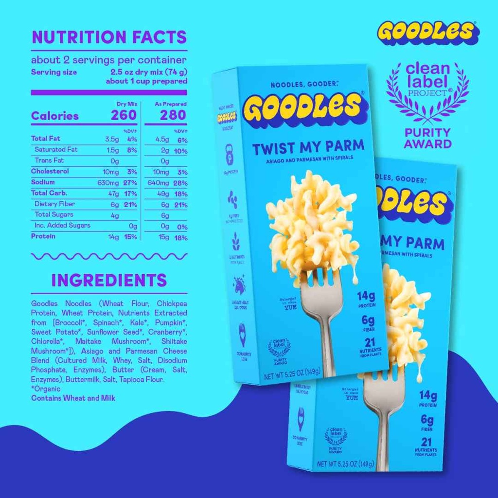 Goodles Twist My Parmigiano-Reggiano Protein Mac And Cheese 5.25oz