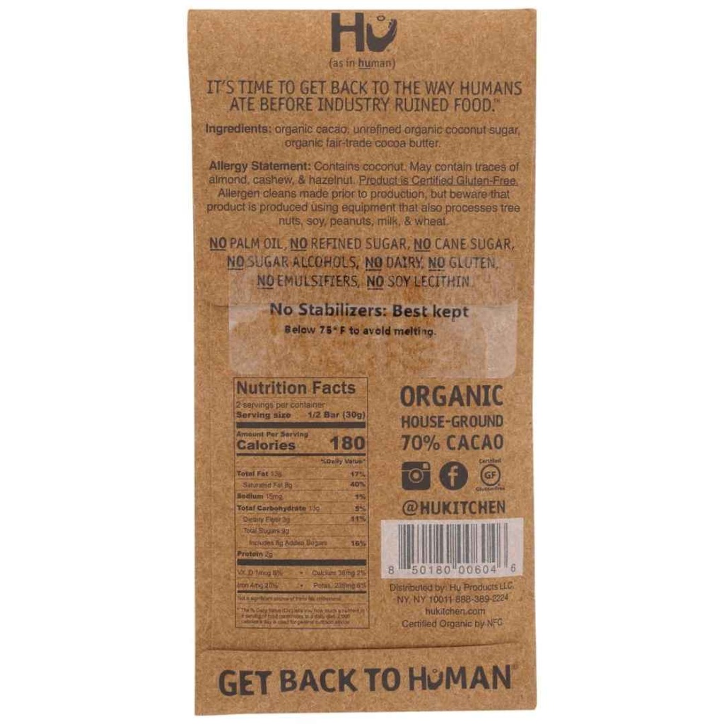 Hu Organic Dark Chocolate Bar 2.1oz