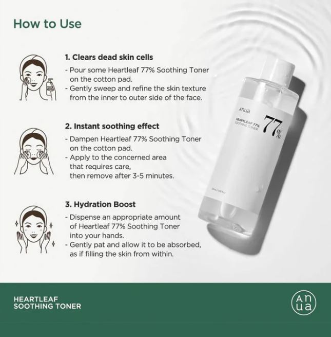 Anua Heartleaf 77% Soothing Toner 250ml