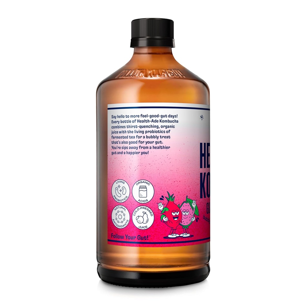 Health-Ade Kombucha Guava Dragon Fruit 16oz