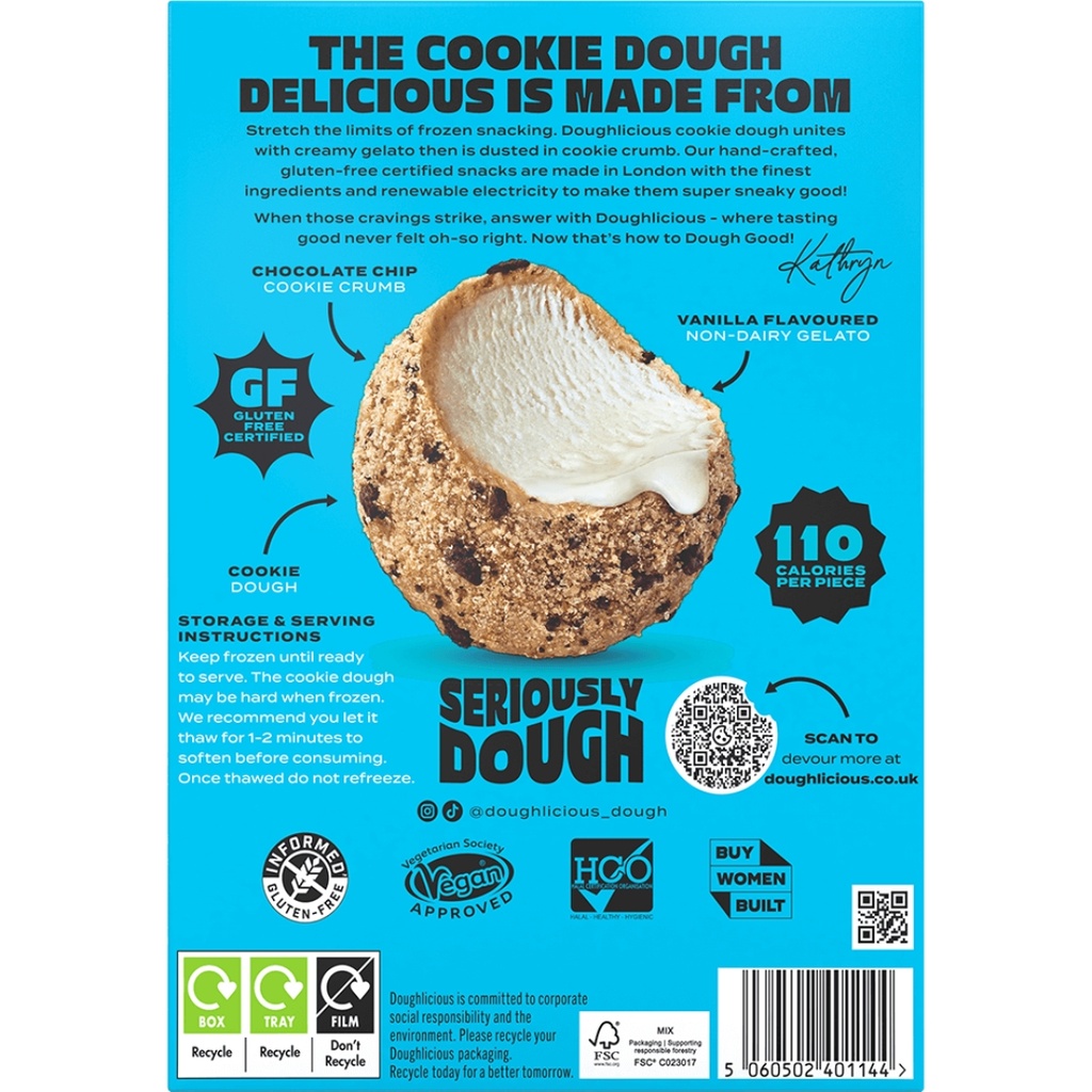 Doughlicious Chocolate Chip Cookie Dough Gelato Bites 6.77oz