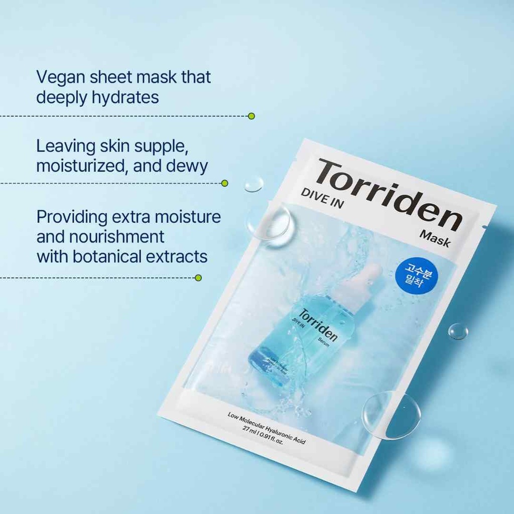 Torriden Dive-In Low Molecular Hyaluronic Acid Sheet Mask