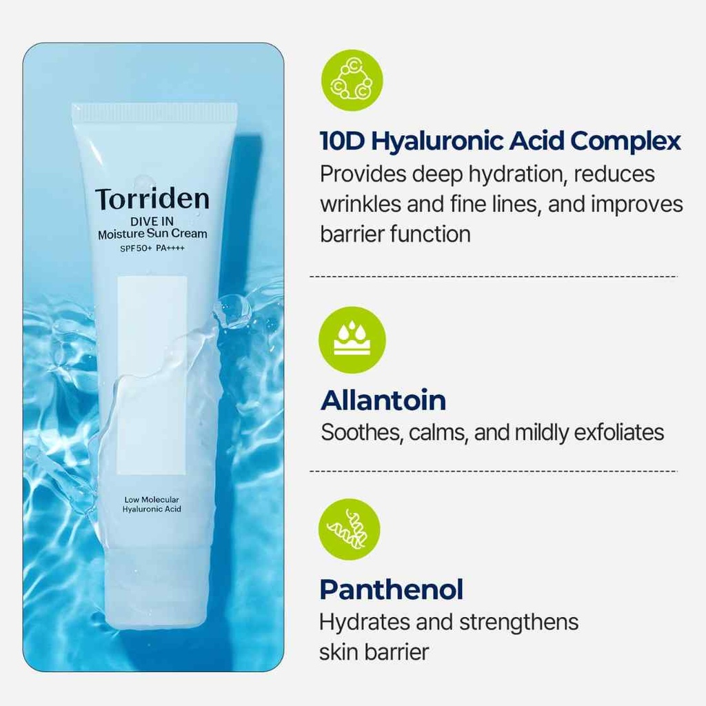 Torriden Dive-In Low Molecular Hyaluronic Acid Sun Cream