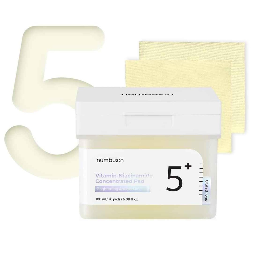 Numbuzin No.5 Vitamin Niacinimide Concentrated Pads 70ct