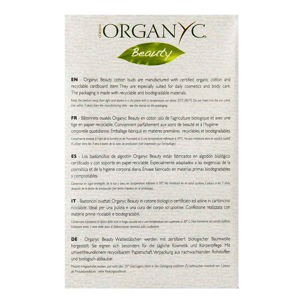 Organyc Skincare Organic Cotton Swabs 200CT