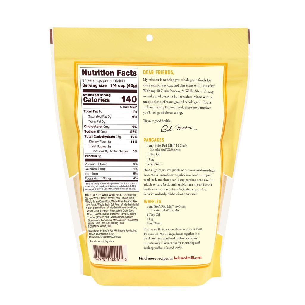 Bob's Red Mill 10 Grain Pancake & Waffle Mix 24oz