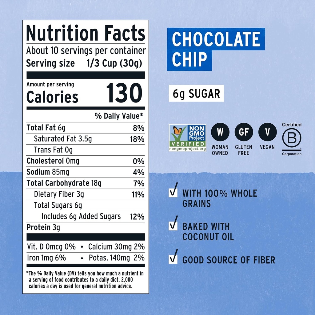Purely Elizabeth Granola Chocolate Chip Cookie 11oz