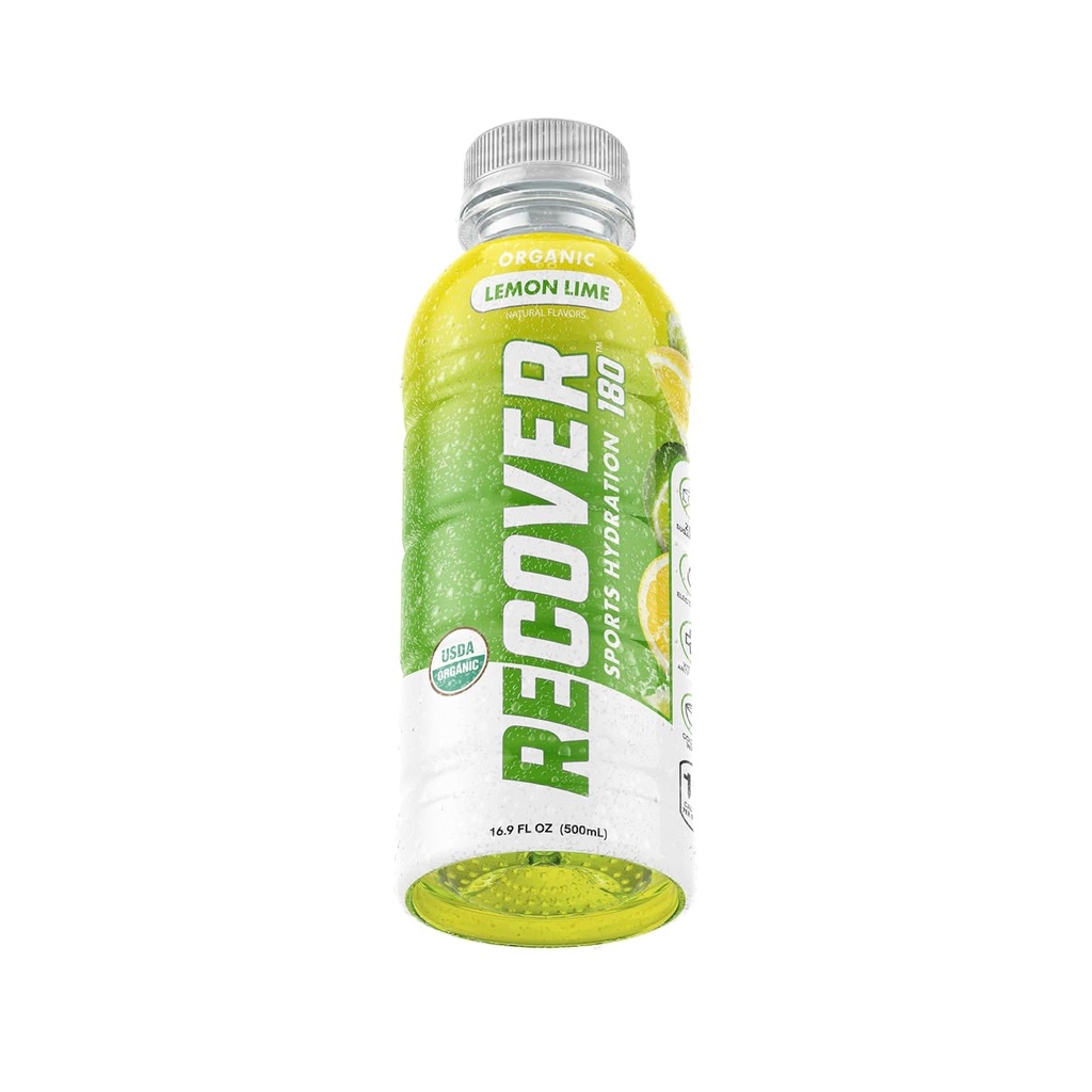 Recover 180 Organic Hydration Drink Lemon Lime 16oz