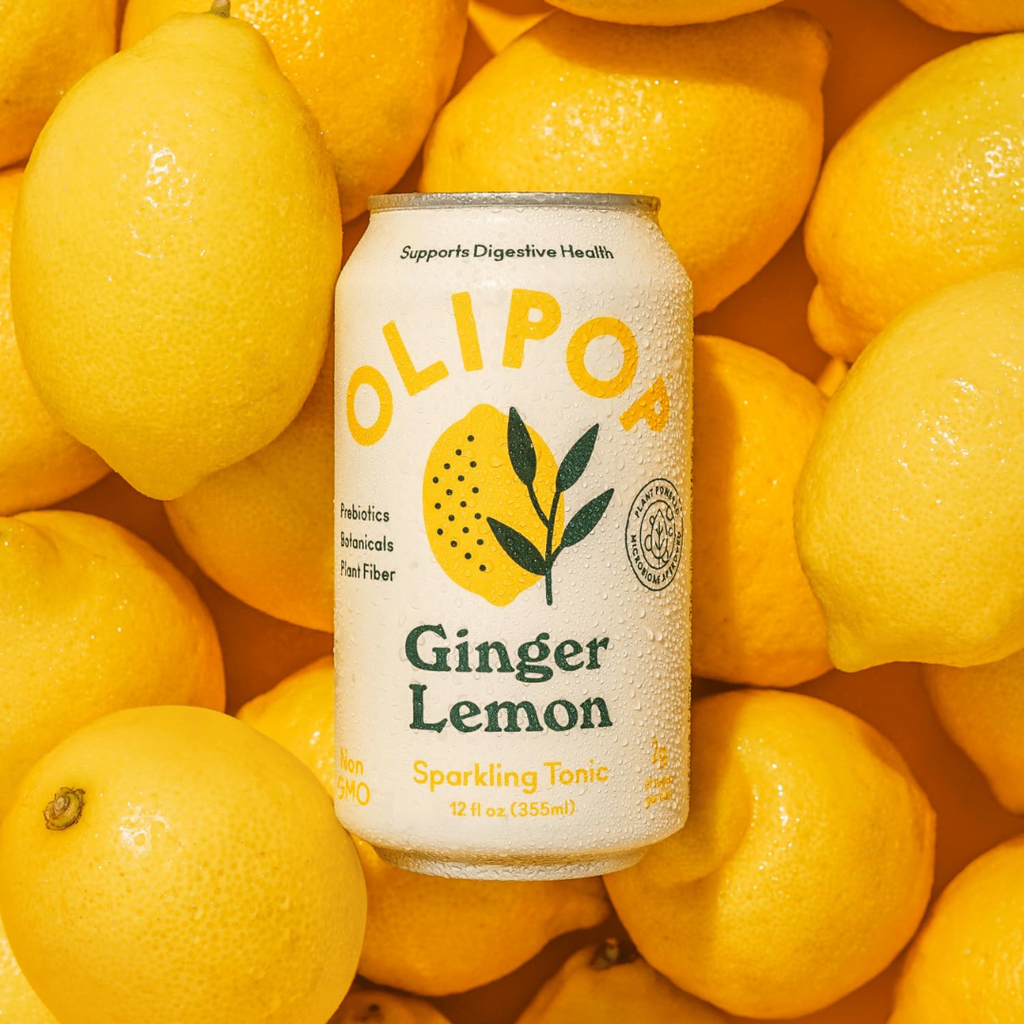 Olipop Ginger Lemon Sparkling Tonic 12oz