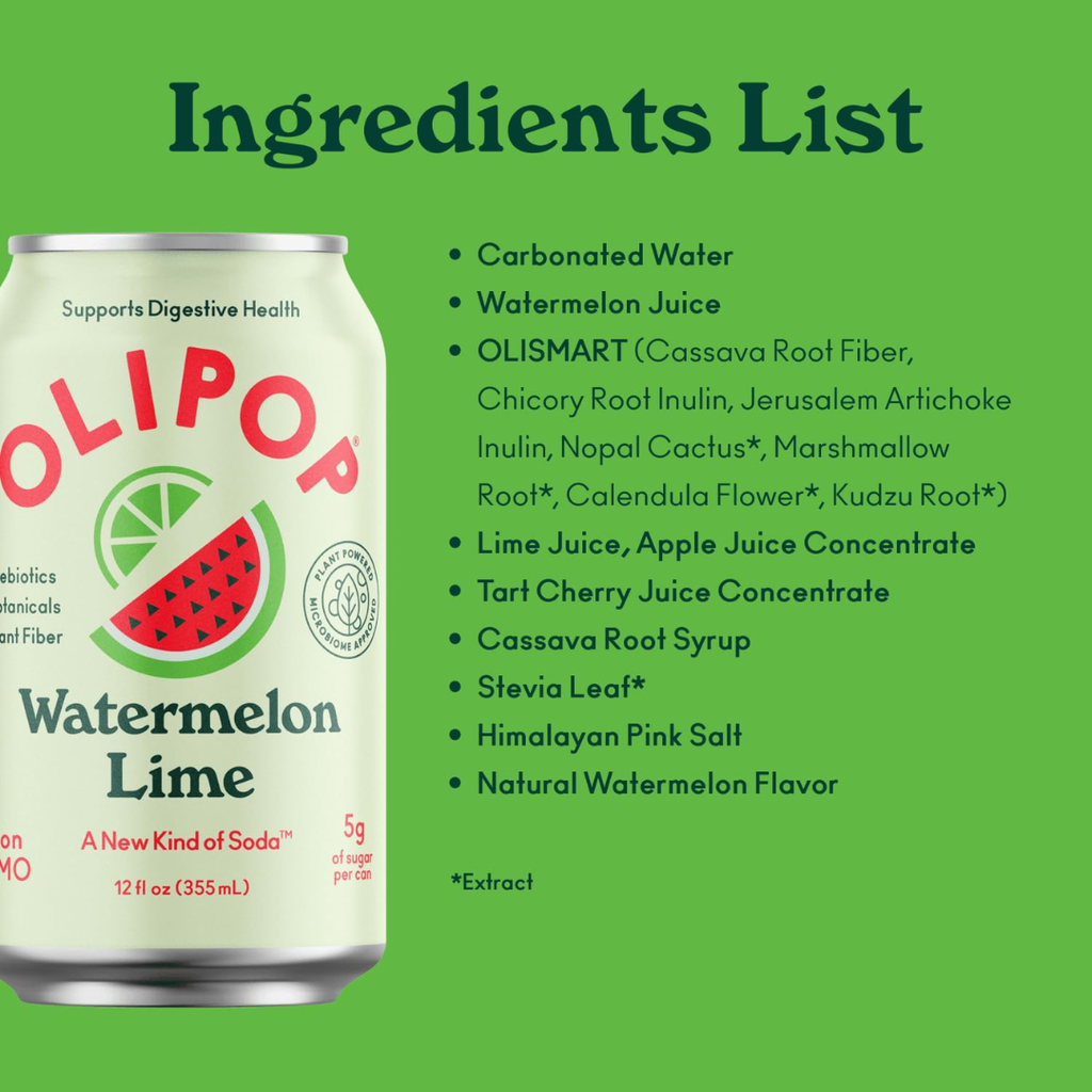 Olipop Watermelon Lime Sparkling Tonic 12oz
