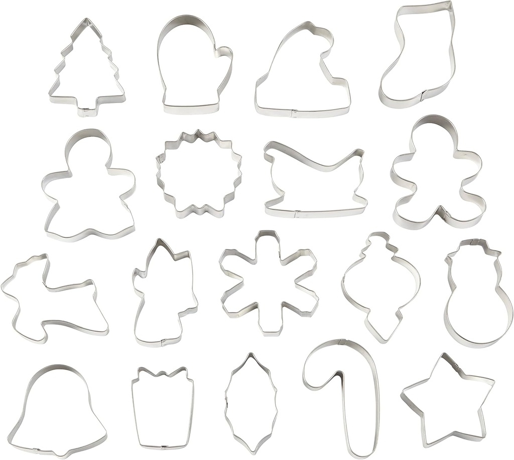 Wilton Holiday Metal Cookie Cutter Set 18pc