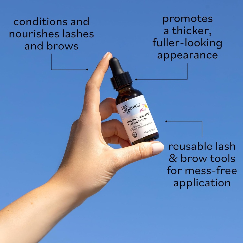 Sky Organics Eyelash Serum with Castor Oil 1oz