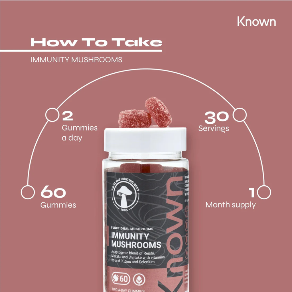 Known Immunity Mushrooms Vegan Gummies 60CT