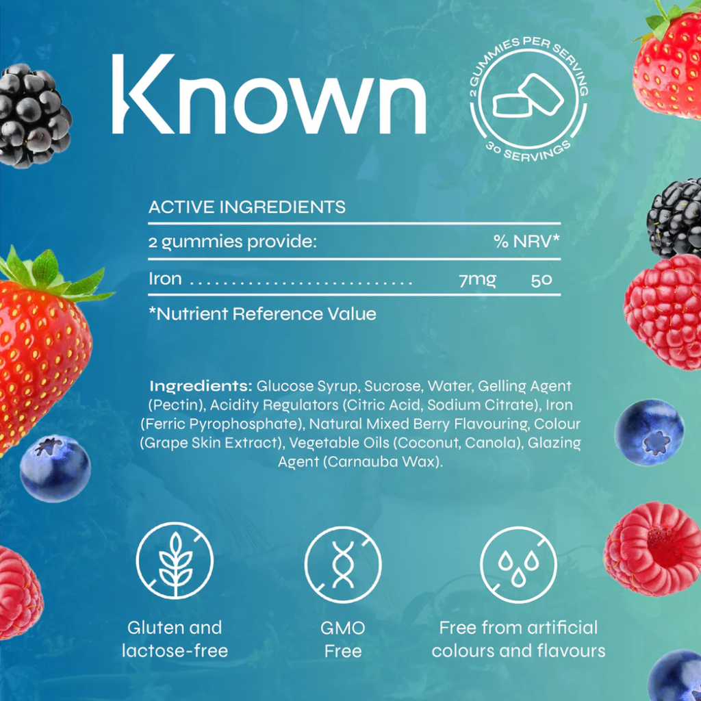 Known Iron Vegan Gummies 60ct