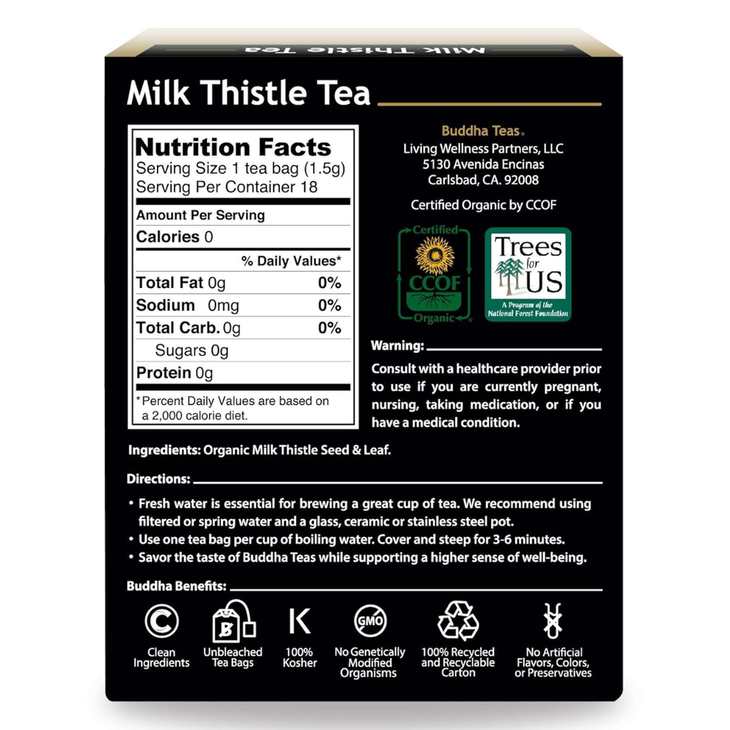 Buddha Teas Organic Milk Thistle Tea 18CT
