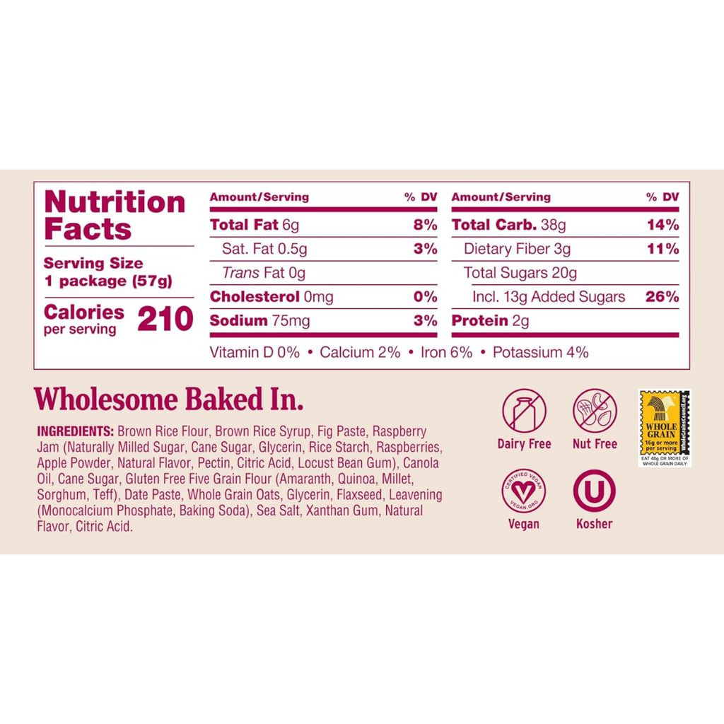 Nature's Bakery Gluten Free Fig Bar Pomegranate 2oz