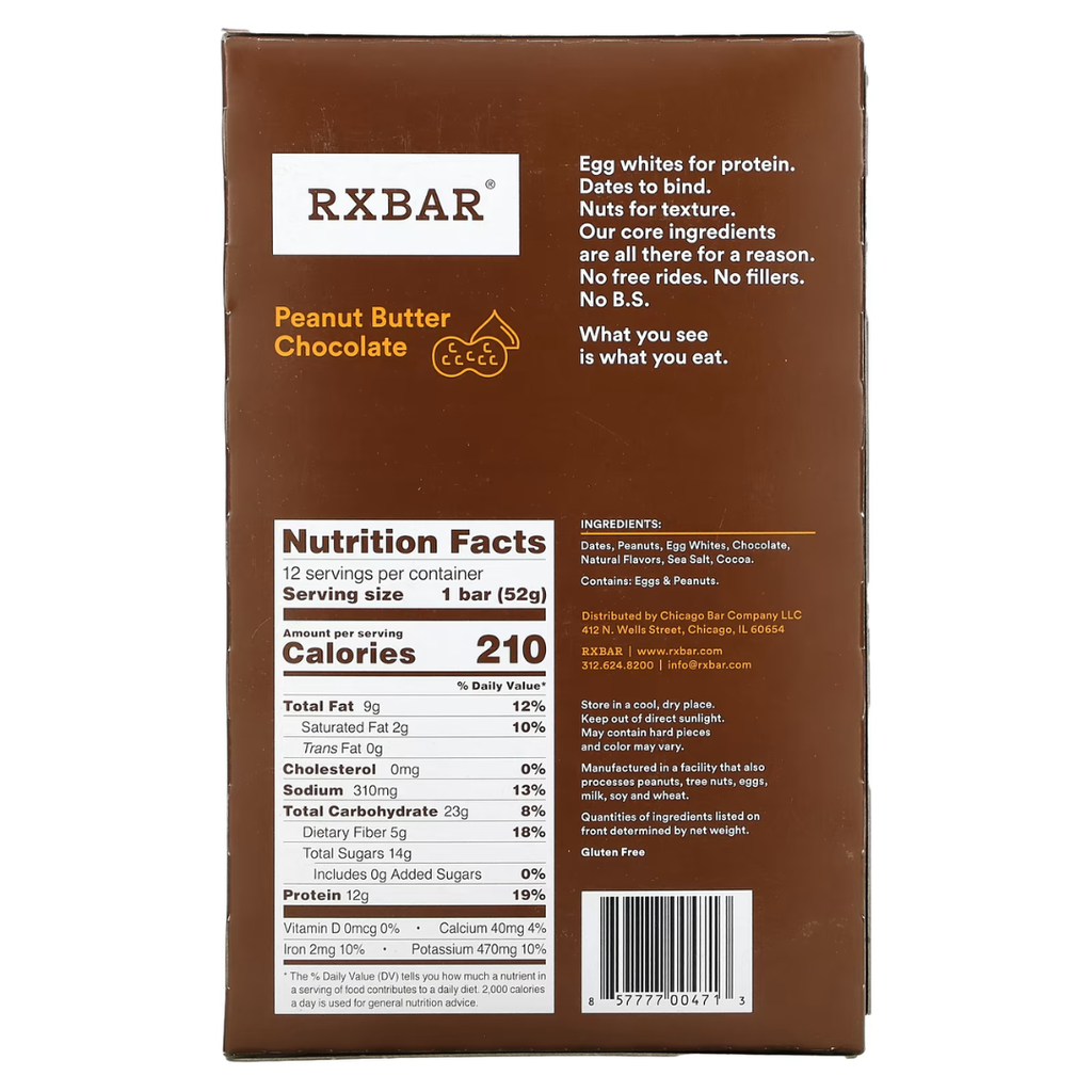 RxBar Chocolate Peanut Butter Protein Bar 1.83oz