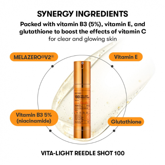 VT Cosmetics 100 Vita-Light Reedle Shot 2ml 10ct