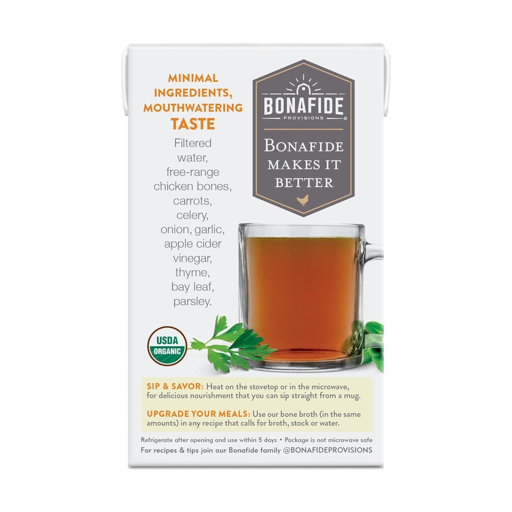 Bonafide Provisions Organic No Added Salt Chicken Broth 16.9oz
