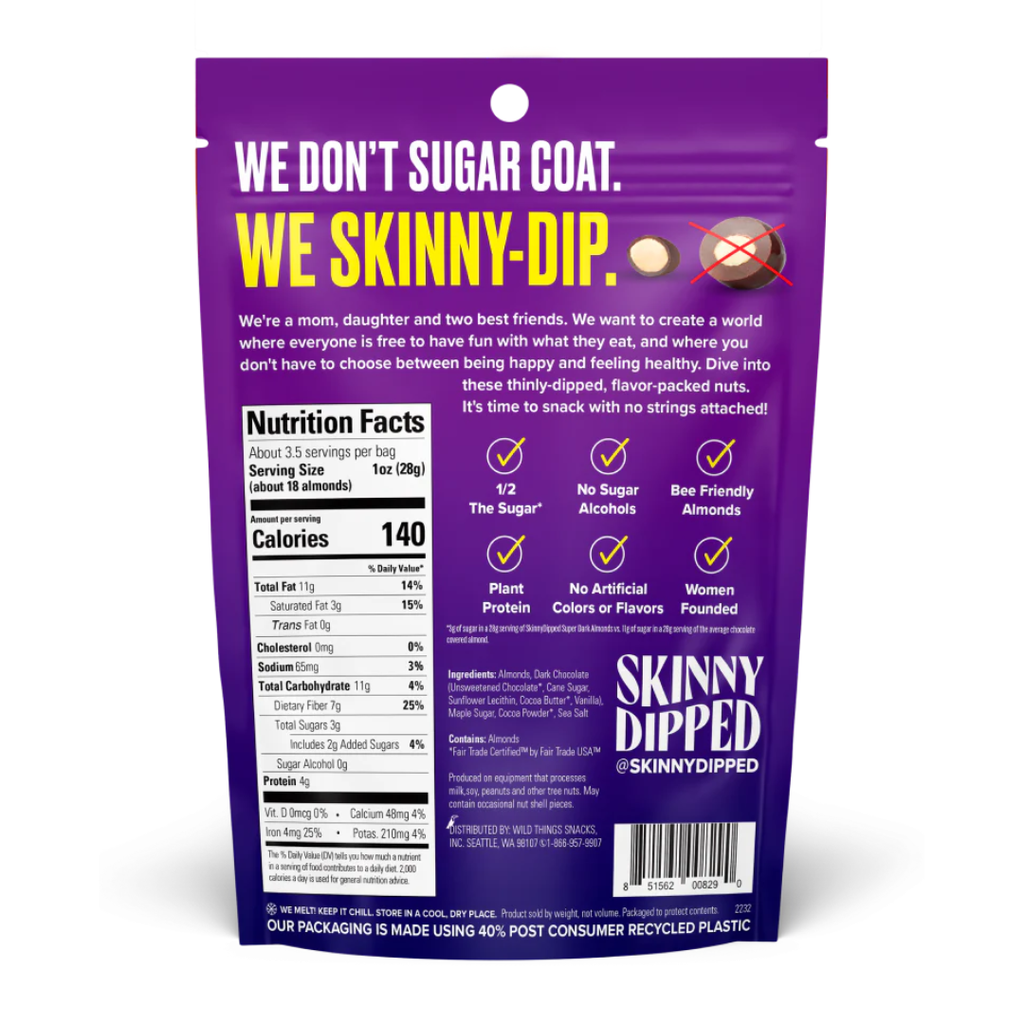 Skinnydipped Super Dark & Sea Salt Almonds 3.5oz